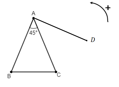 rotation angle orienté triangle